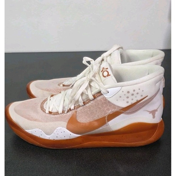 Nike‎ Air Zoom KD 12 Texas Longhorn PE  Men 14 White Orange Promo Player Issued main image 7
